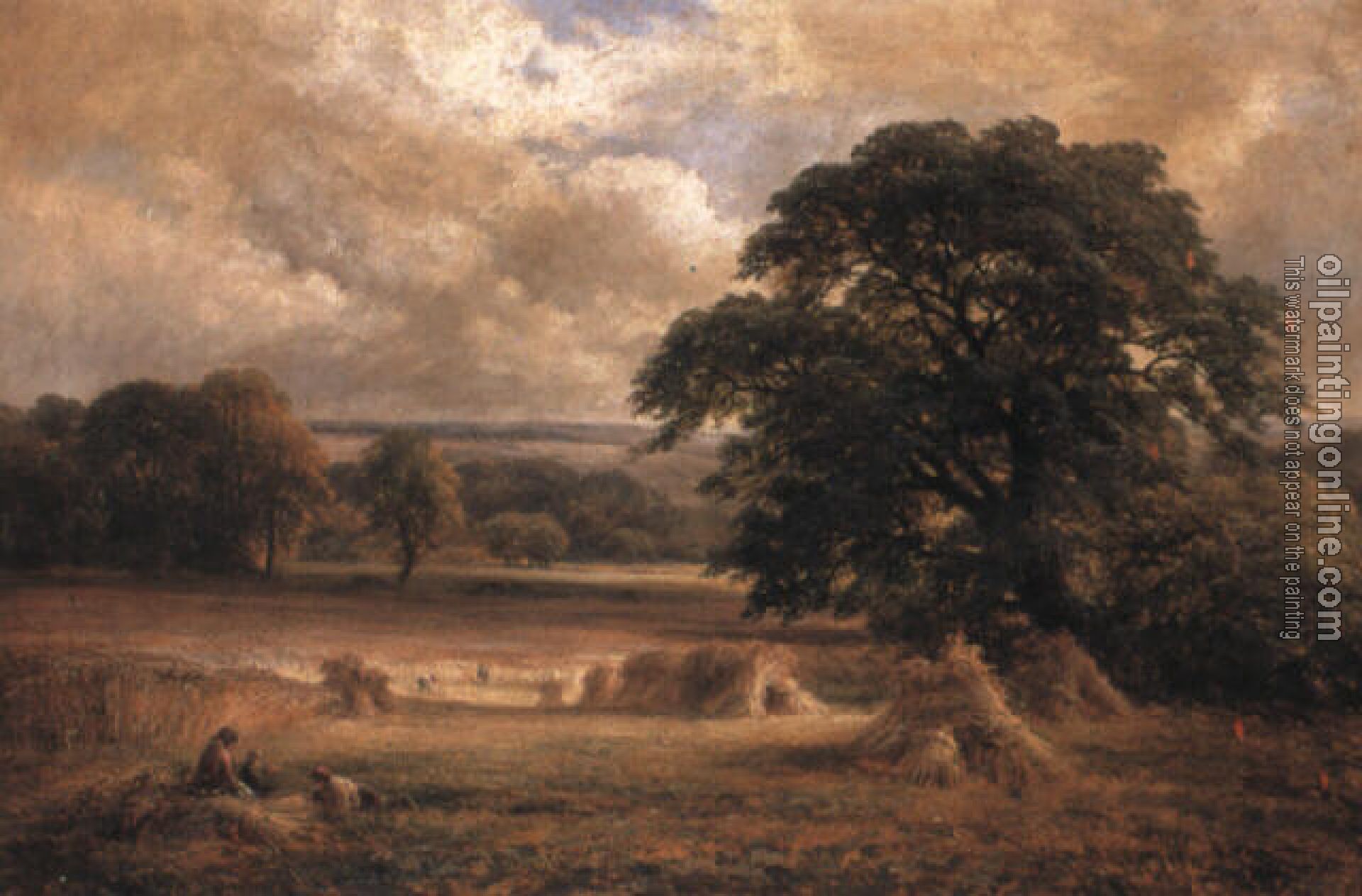 George Turner - Harvesting near Swarkestone, Derbyshire